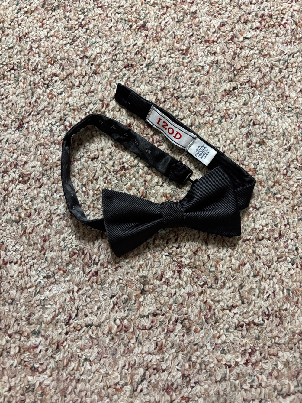 Izod Men's Black Pre-Tied Bow Tie with Adjustable Strap
